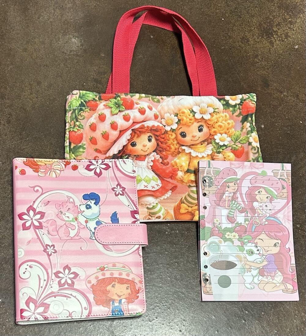 Strawberry Shortcake A5 Binder w/ Printed Stationery paper & Tote